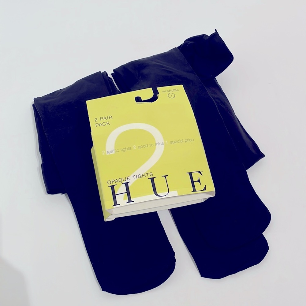 Hue 2-Pack lack Tights Size 1 (Brand new)
